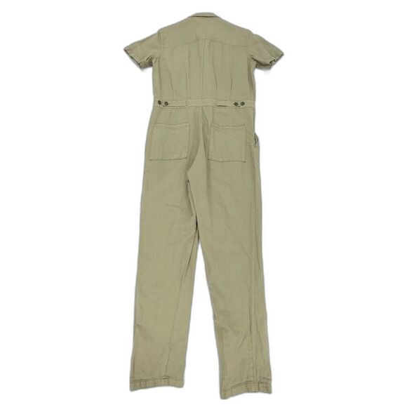 OUTERKNOWN S.E.A. Linen Short Sleeve Button Down Workwear Jumpsuit Sagebrush XS - Picture 7 of 10